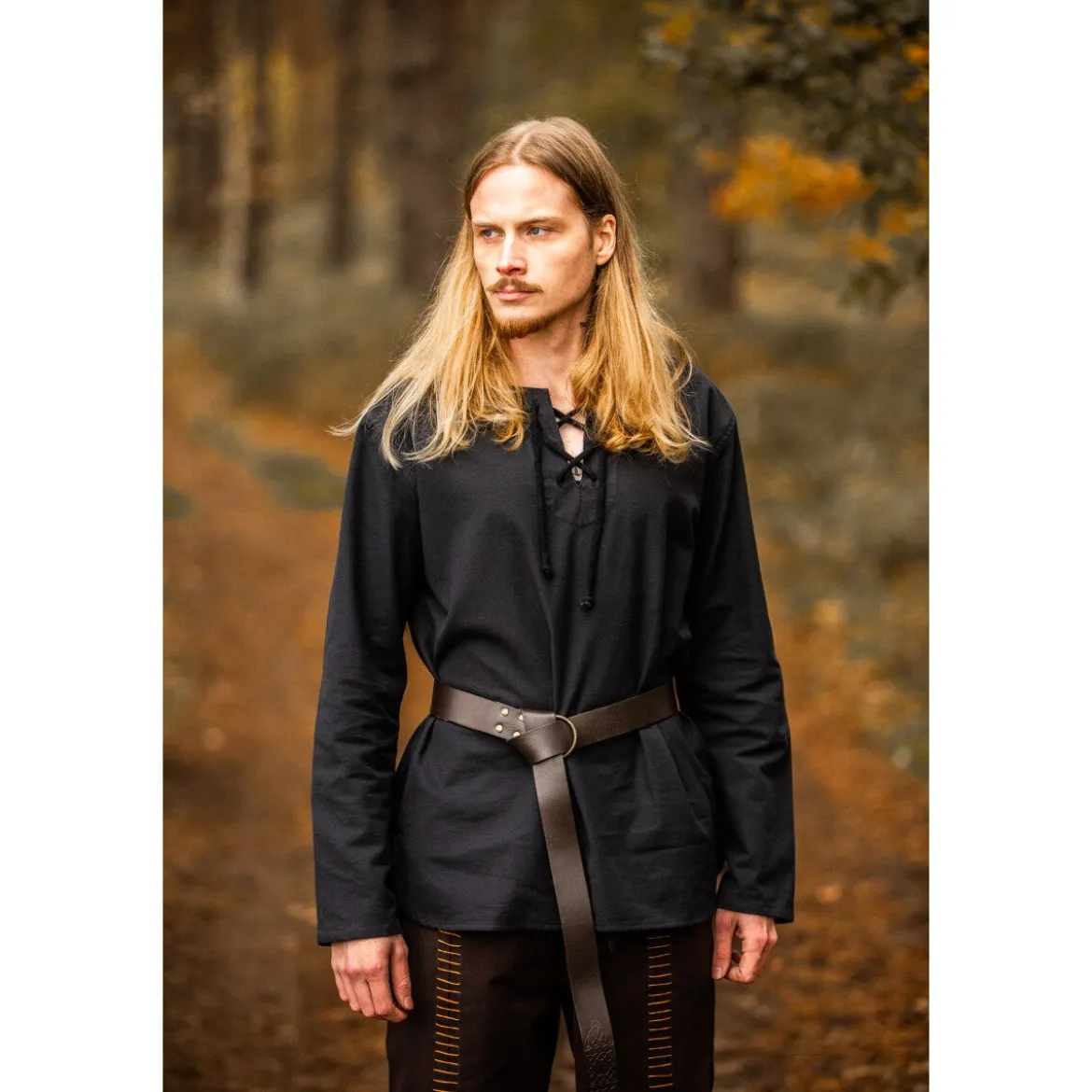 Mittelalter Hemd Otto schwarz