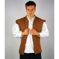 Mittelalter Klassischer Wams Charles tabakbraun