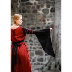 Mittelalter Kleid Dorell rot-schwarz