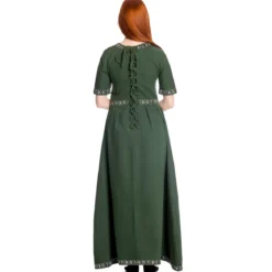 Mittelalter Kleid Ennlin mit Kurzarm grün