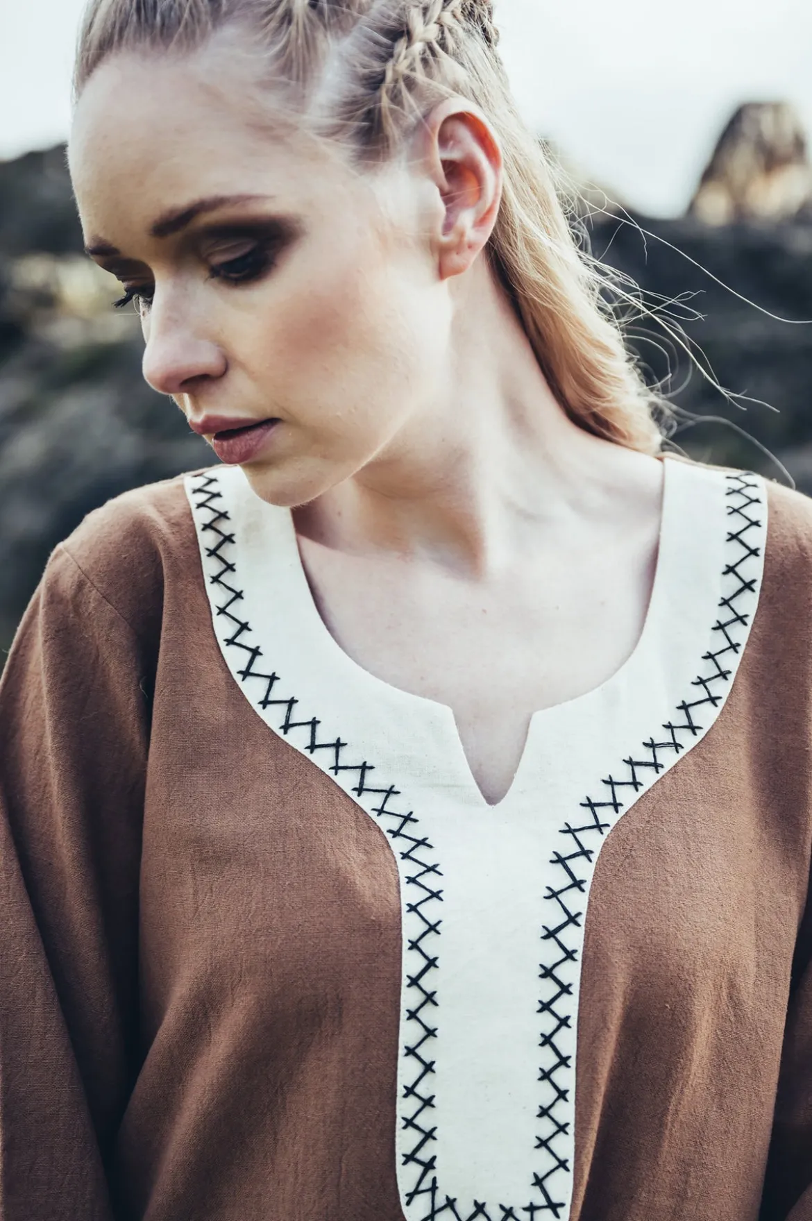 Mittelalter Kleid Freya sand