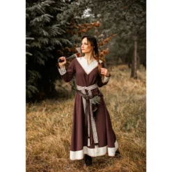 Mittelalter Kleid Jorunn braun-beige