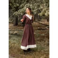 Mittelalter Kleid Jorunn braun-beige