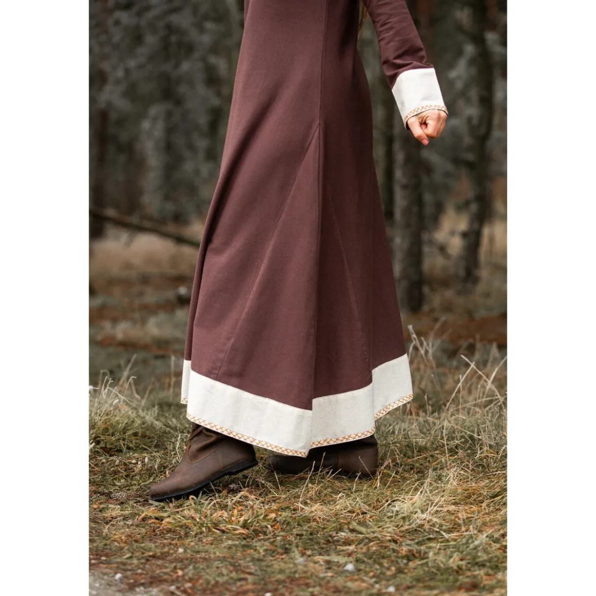 Mittelalter Kleid Jorunn braun-beige