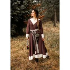 Mittelalter Kleid Jorunn braun-beige