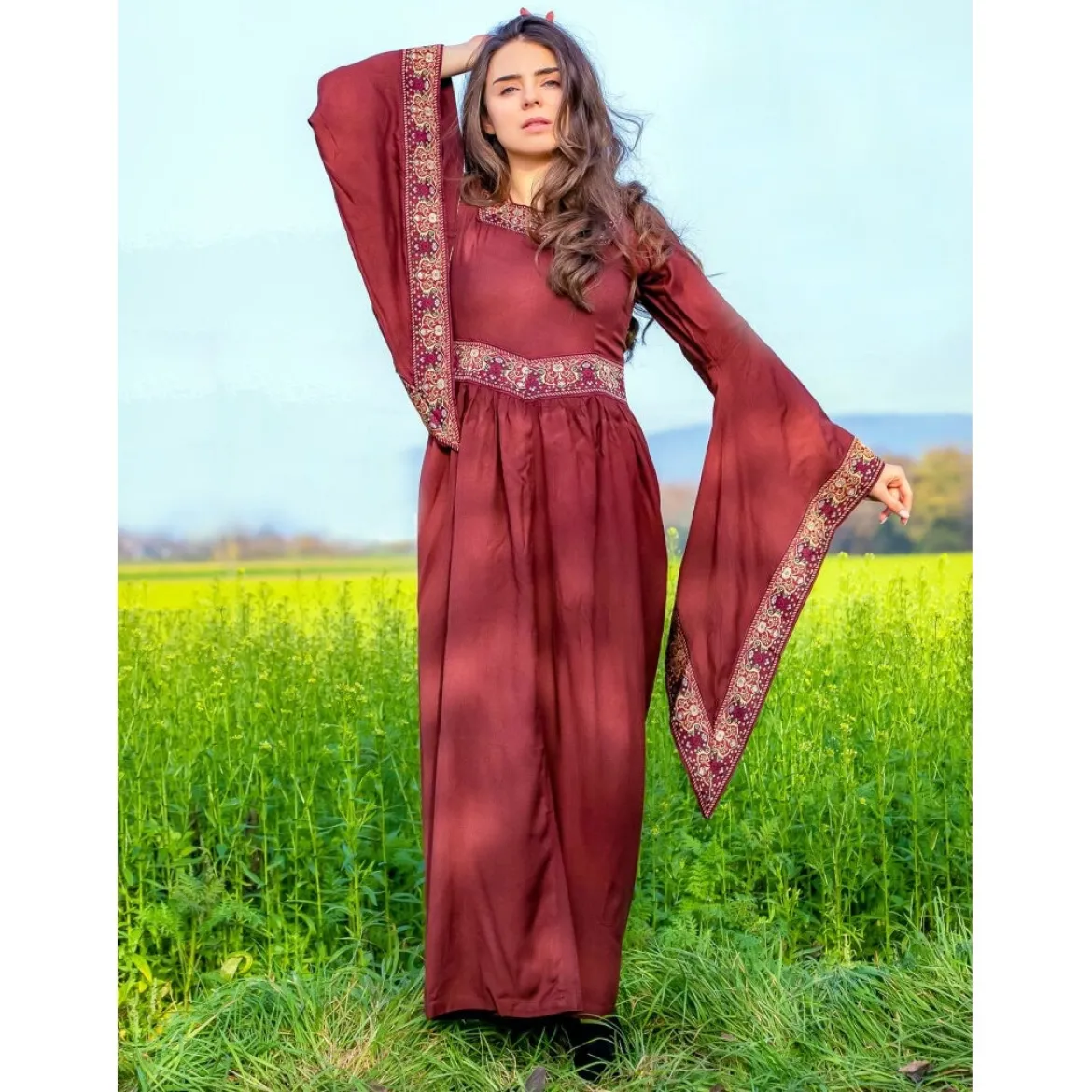 Mittelalter Kleid Katharina rot