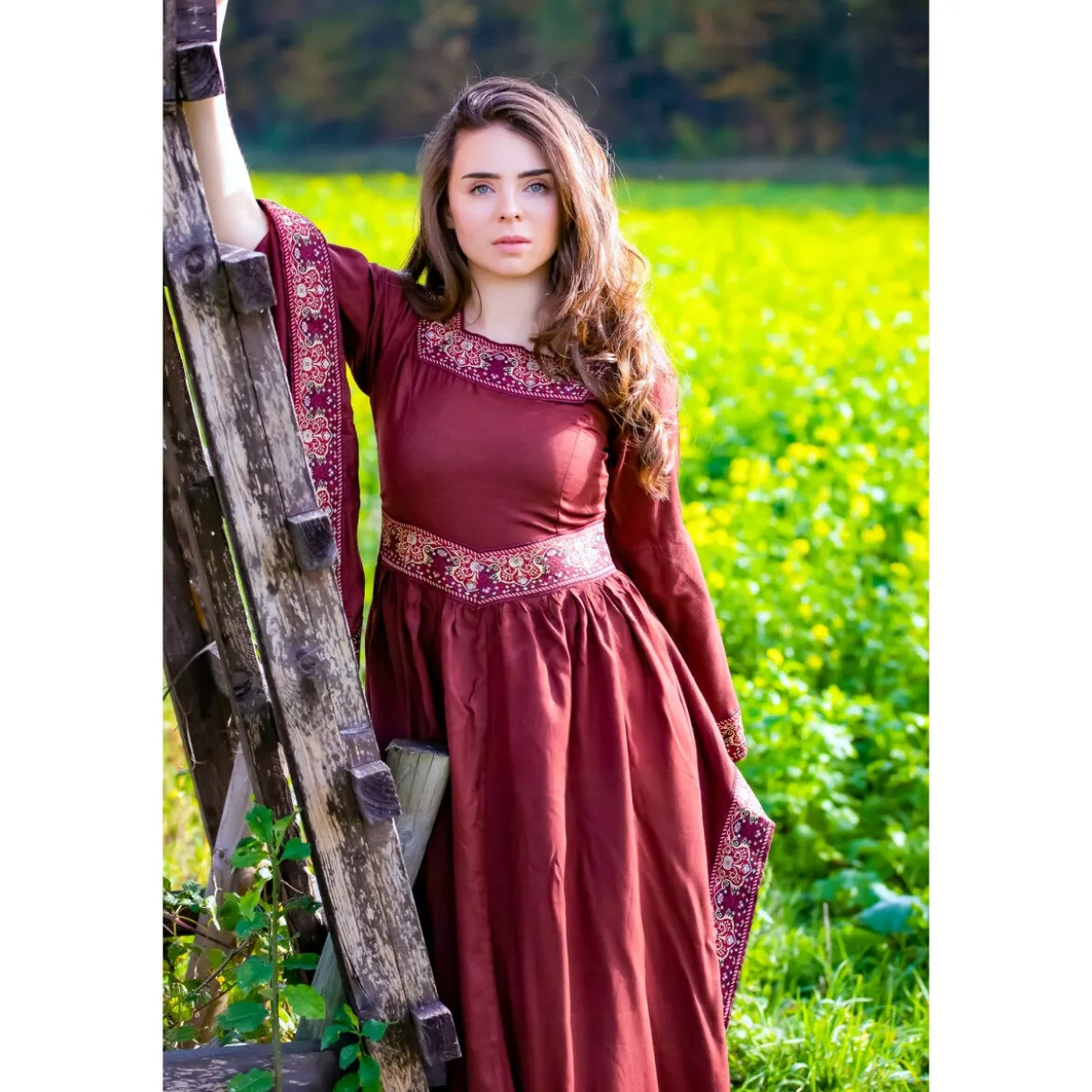 Mittelalter Kleid Katharina rot
