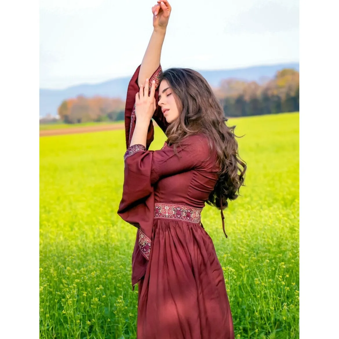 Mittelalter Kleid Katharina rot
