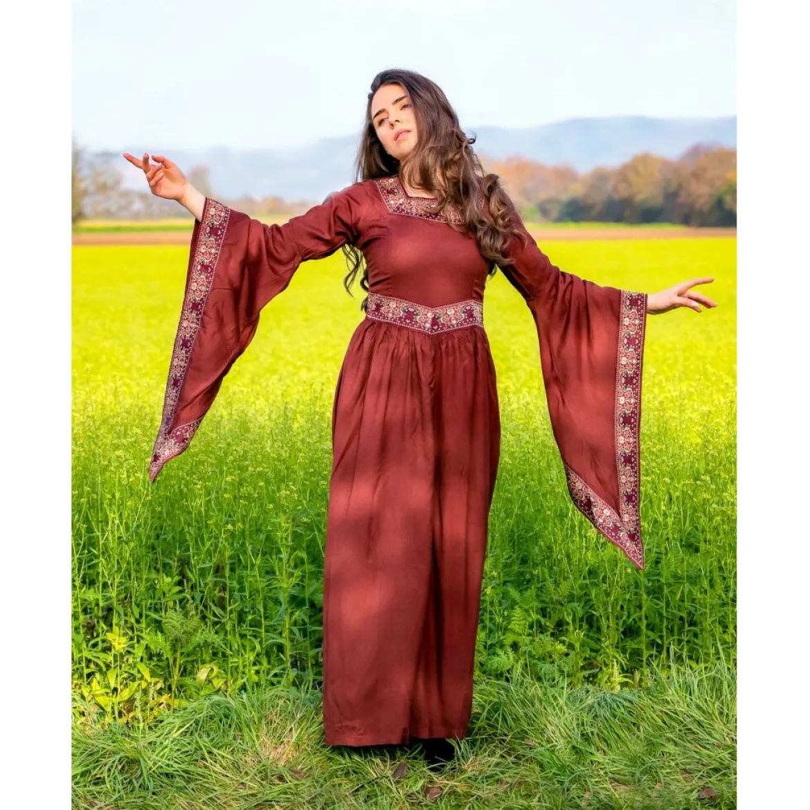 Mittelalter Kleid Katharina rot