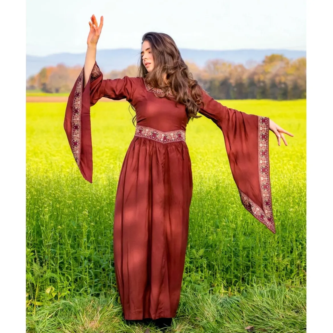 Mittelalter Kleid Katharina rot
