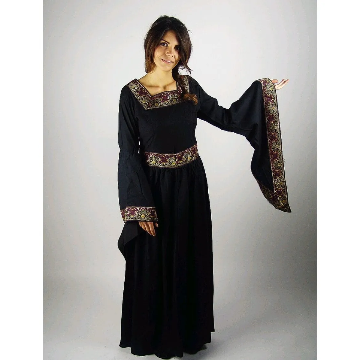 Mittelalter Kleid Katharina schwarz