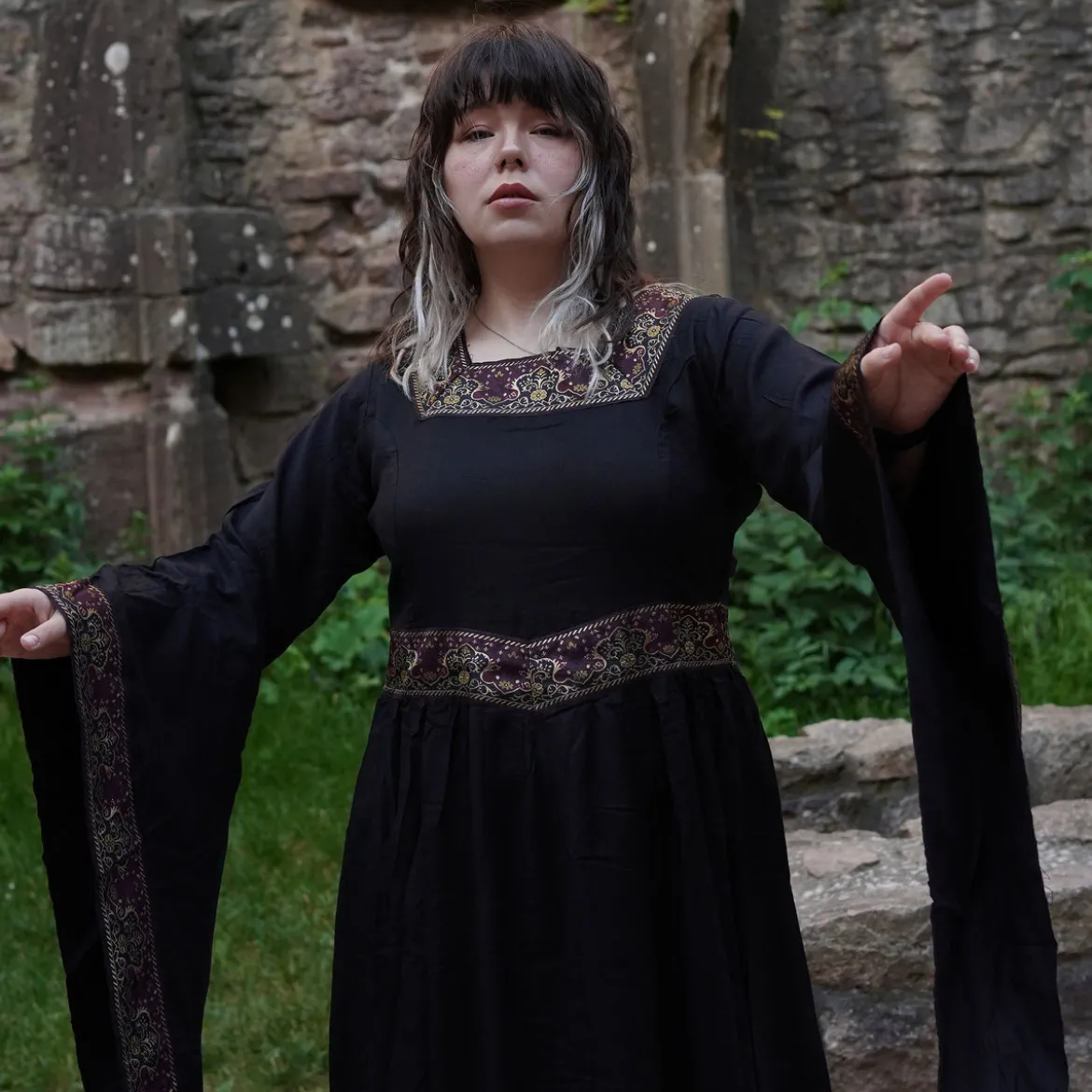 Mittelalter Kleid Katharina schwarz