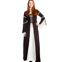 Mittelalter Kleid Katherina braun-natur
