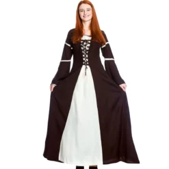 Mittelalter Kleid Katherina braun-natur