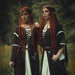 Mittelalter Kleid Katherina braun-natur