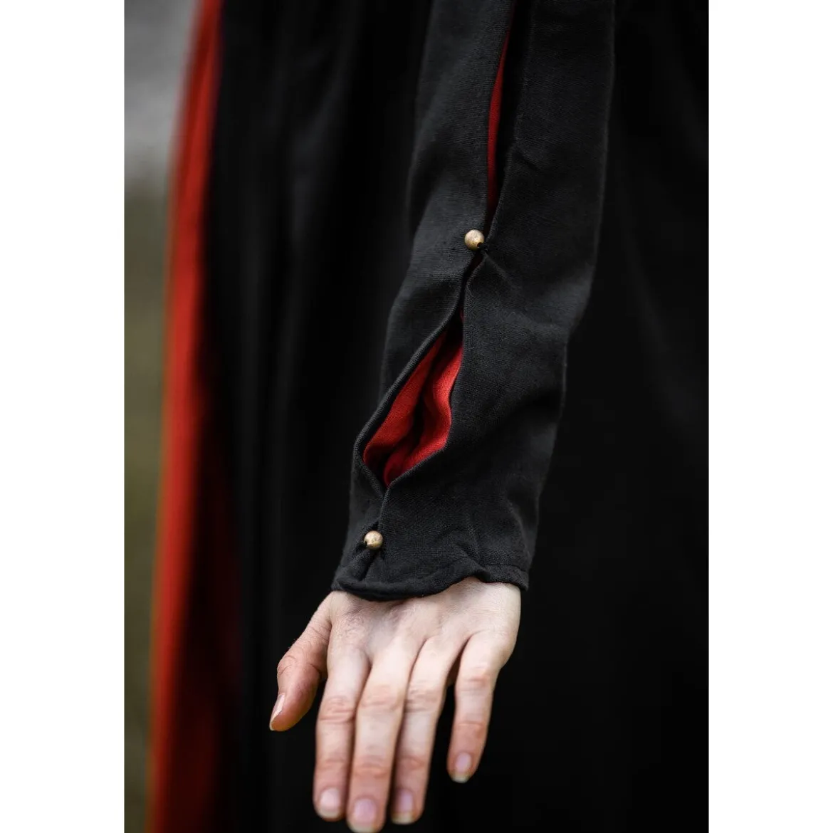Mittelalter Kleid Medusa schwarz-rot