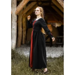 Mittelalter Kleid Medusa schwarz-rot