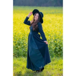 Mittelalter Kleid Medusa schwarz-blau