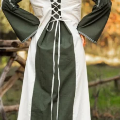 Mittelalter Kleid mit Schnürung grün-natur