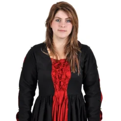 Mittelalter Kleid Orianne schwarz-rot