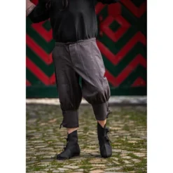 Mittelalter Kniebundhose Laurence mit Unterbeinschnürung braun