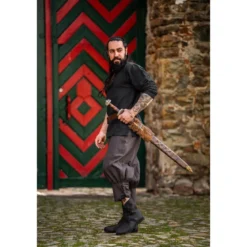 Mittelalter Kniebundhose Laurence mit Unterbeinschnürung braun