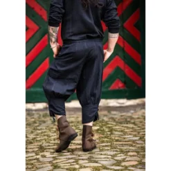 Mittelalter Kniebundhose Laurence mit Unterbeinschnürung schwarz