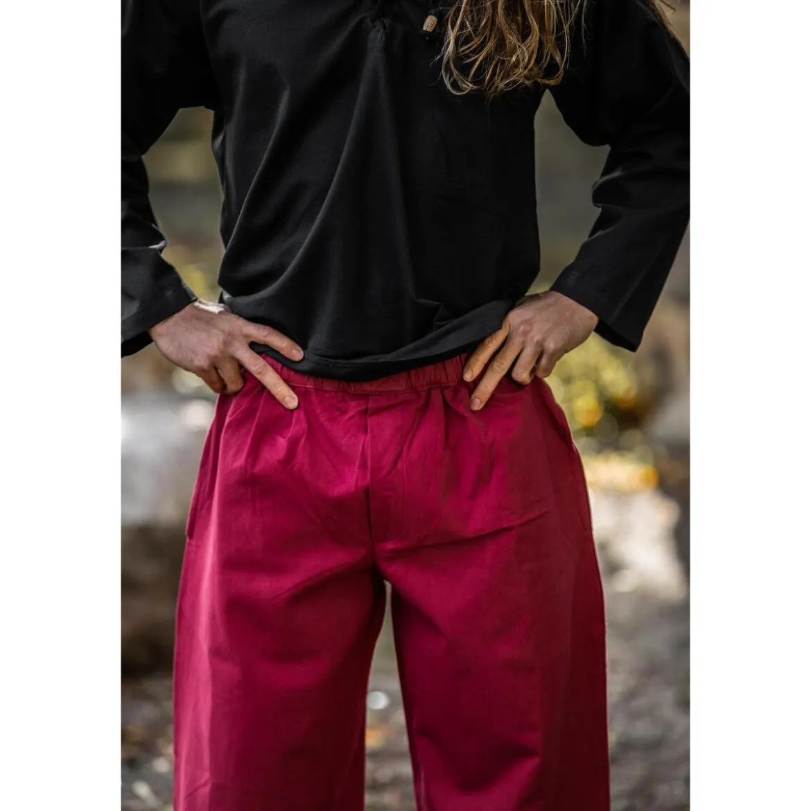 Mittelalter Kniebundhose Vincent rot