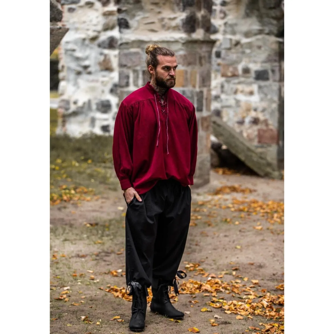 Mittelalter Kniebundhose Vincent schwarz
