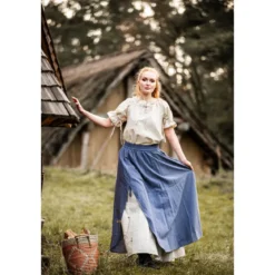 Mittelalter Kurzarmbluse Verena beige