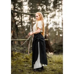 Mittelalter Kurzarmbluse Verena beige