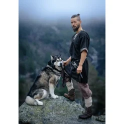 Mittelalter Kurzarm Tunika Loki schwarz