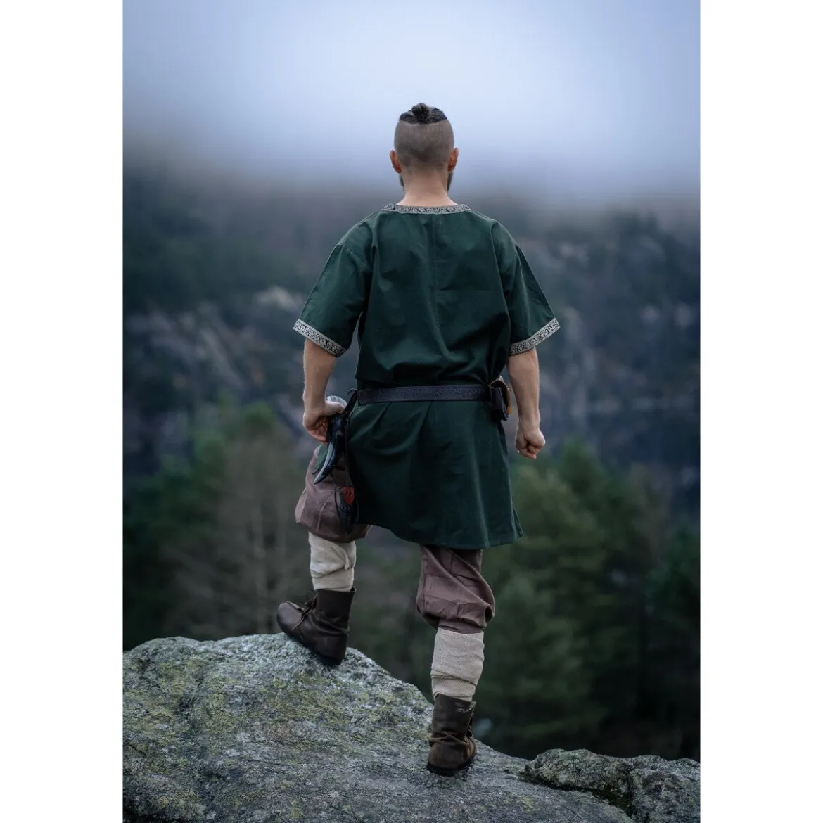 Mittelalter Kurzarm Tunika Loki grün