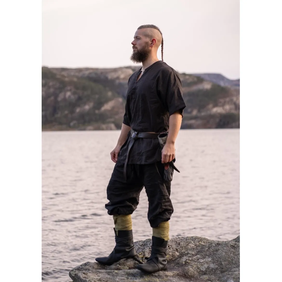 Mittelalter Kurzarm Tunika Olaf braun