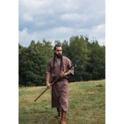 Mittelalter Kurzarm Tunika Richard kastanie