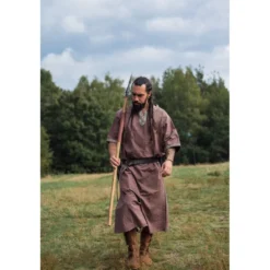 Mittelalter Kurzarm Tunika Richard kastanie