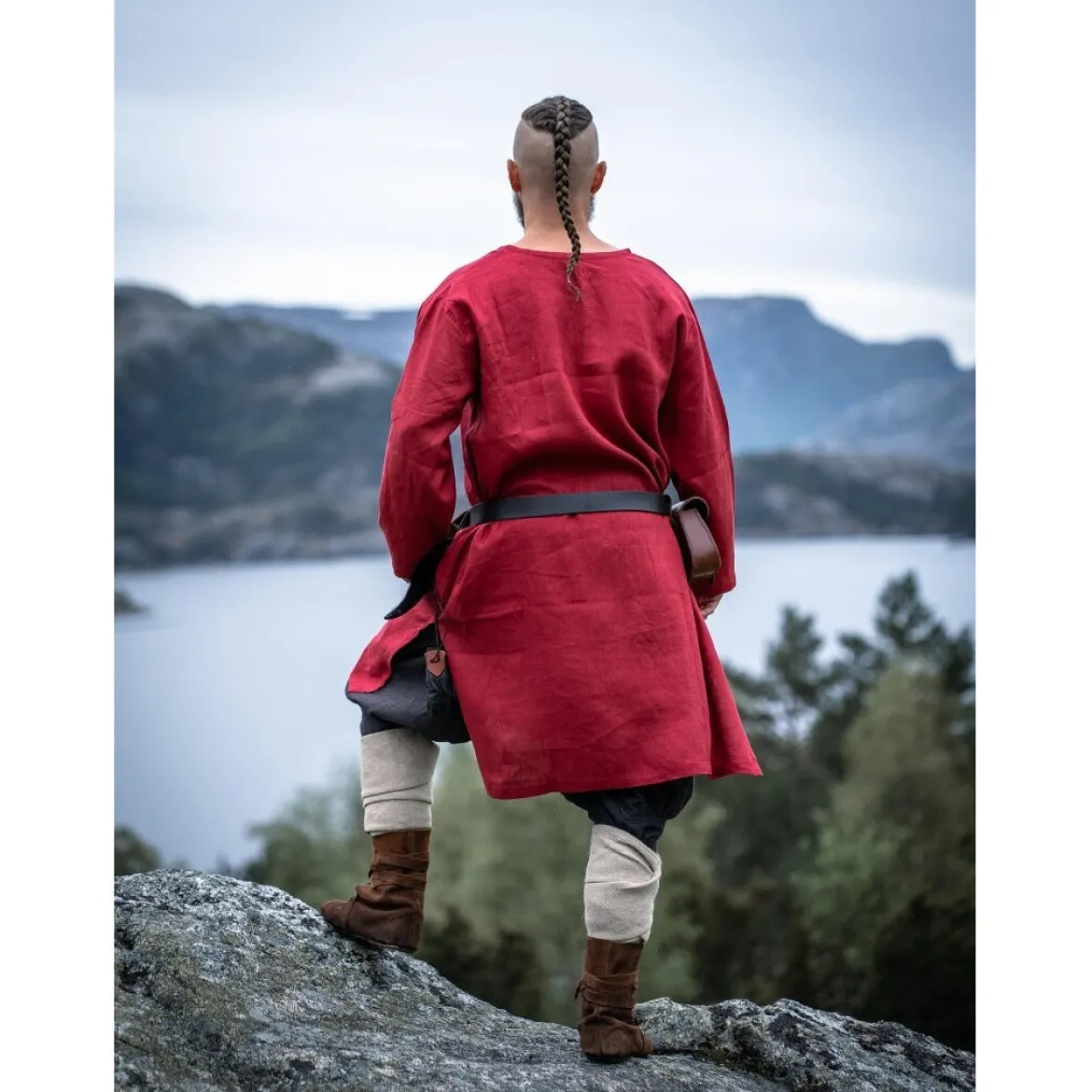 Mittelalter Leinentunika Halvar rot
