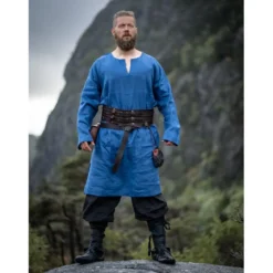 Mittelalter Leinentunika Halvar blau