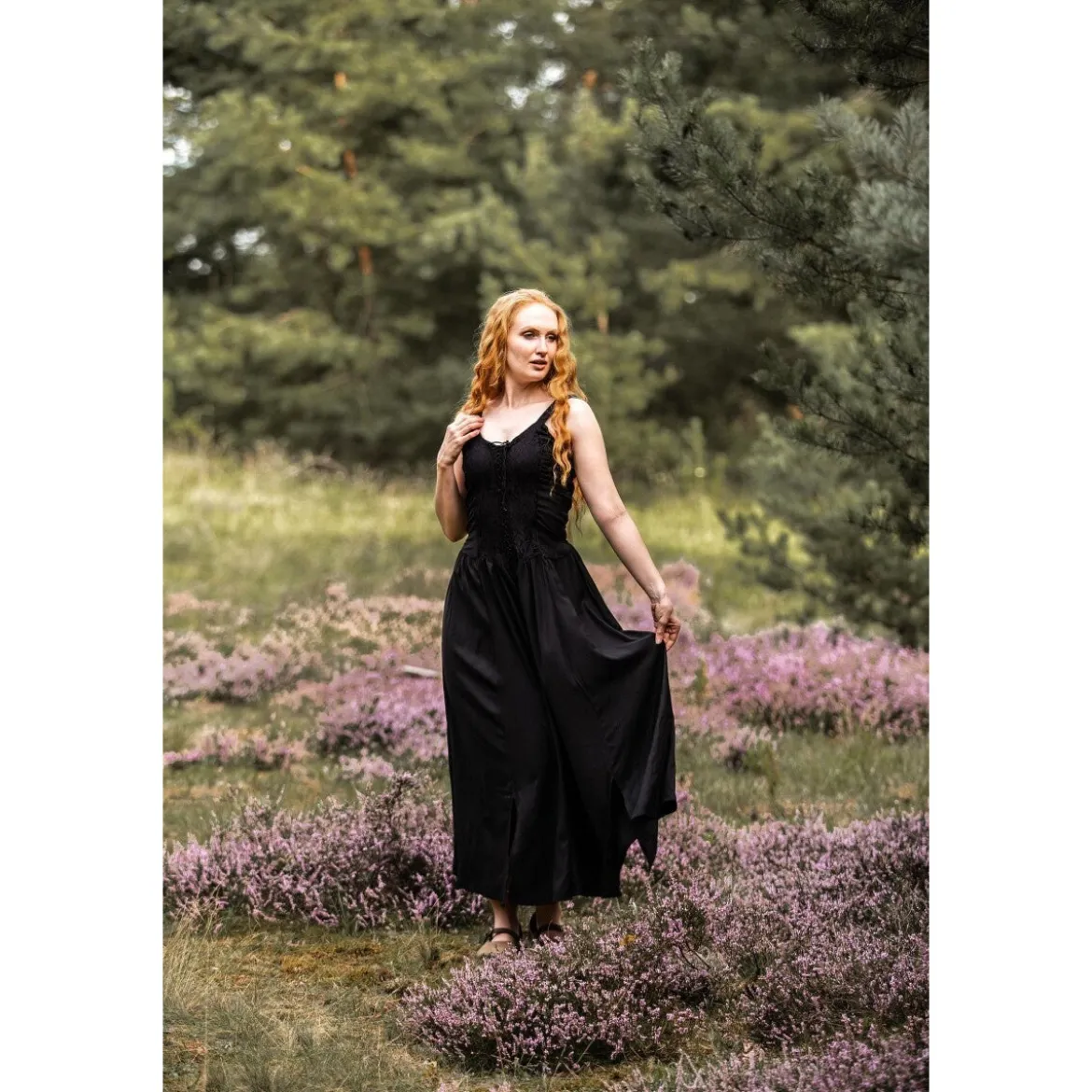 Mittelalter Miederkleid Jasmin schwarz