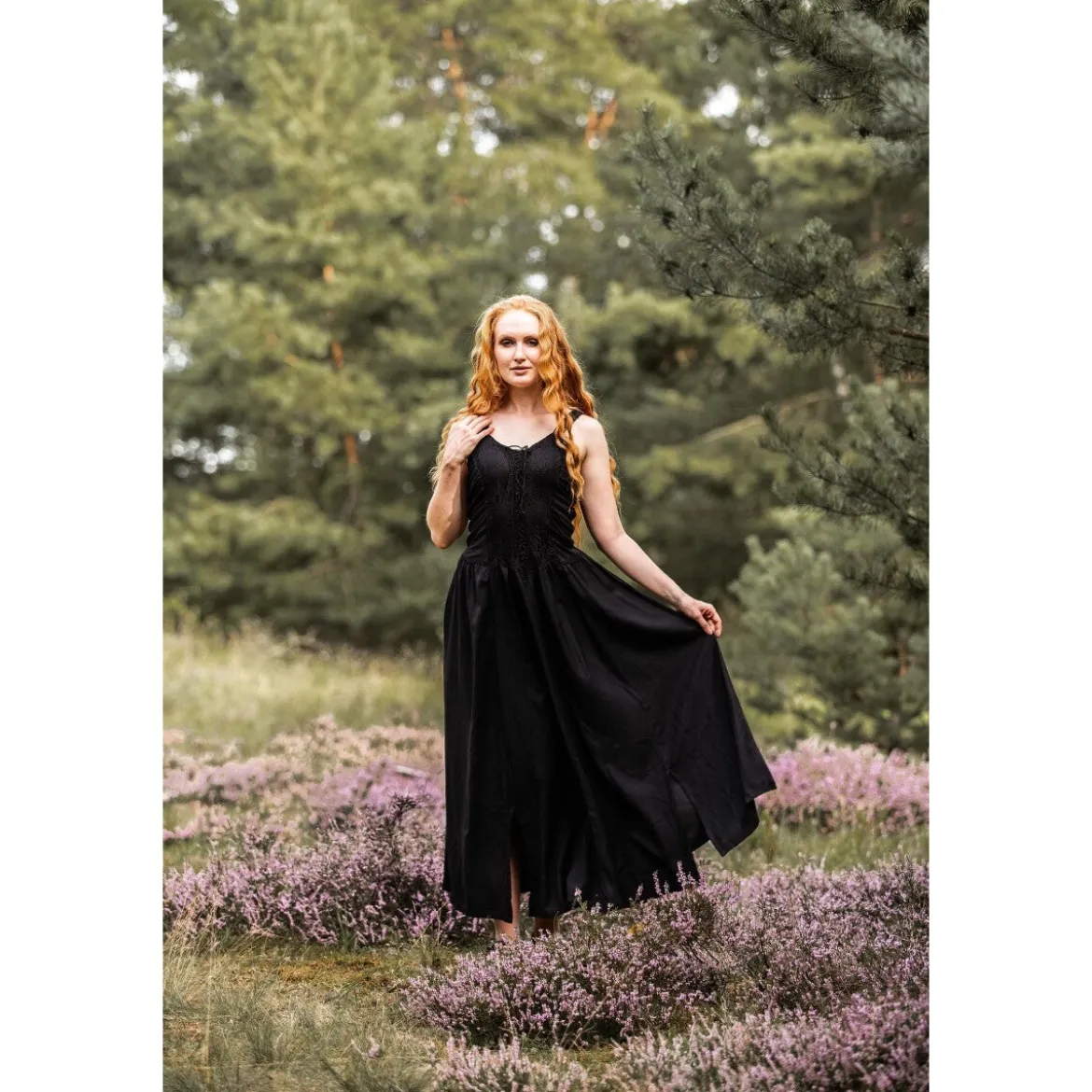 Mittelalter Miederkleid Jasmin schwarz