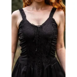 Mittelalter Miederkleid Jasmin schwarz
