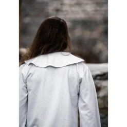 Mittelalter Rundkragenhemd Athos weiß