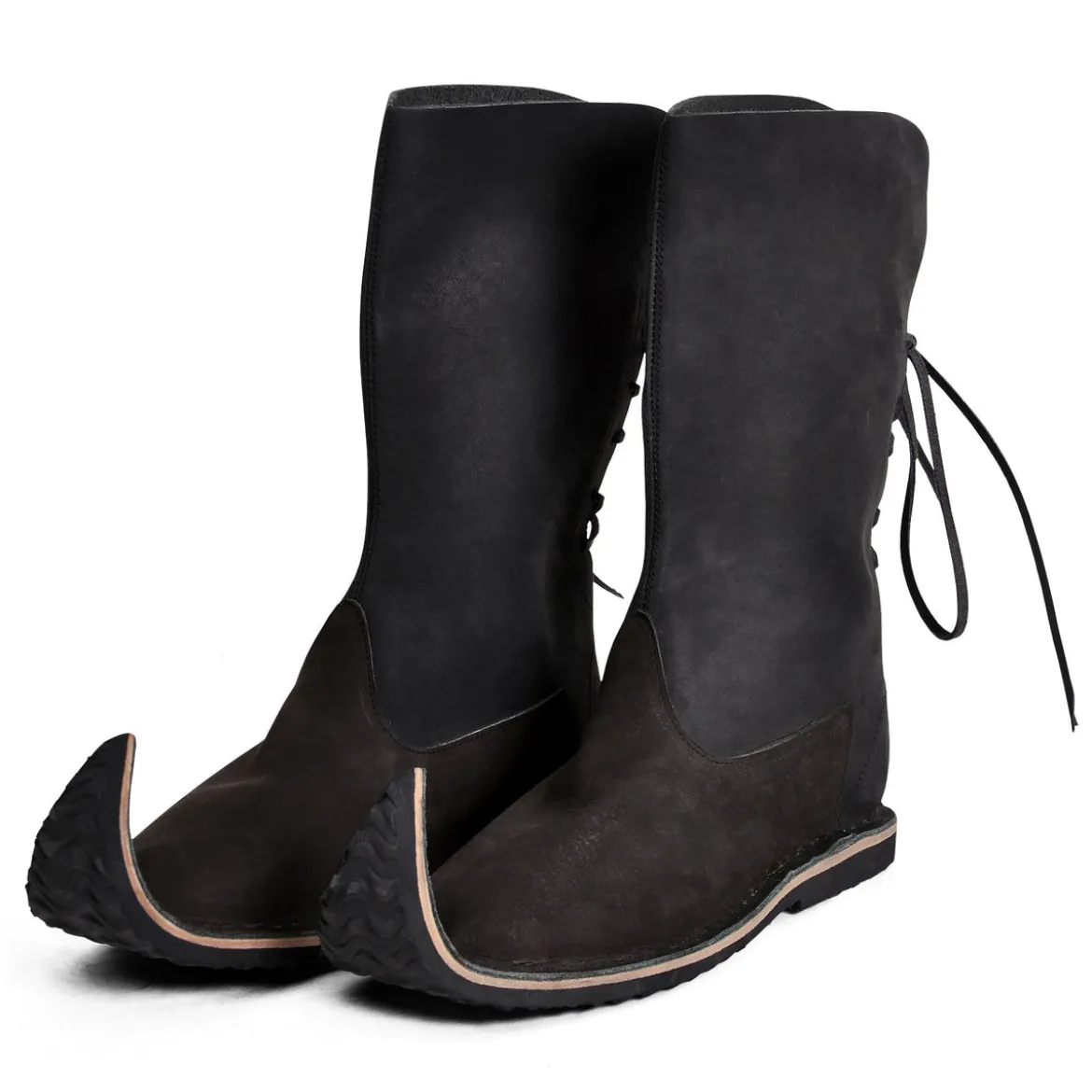 Mittelalter Schnabelstiefel schwarz