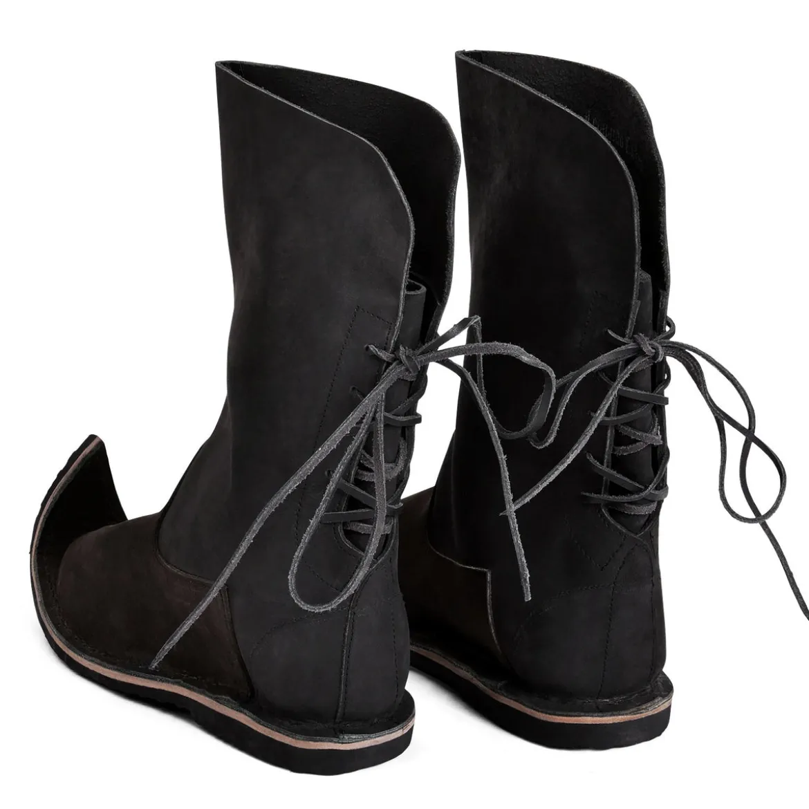 Mittelalter Schnabelstiefel schwarz