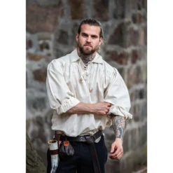 Mittelalter Schnürhemd Artur beige