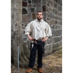 Mittelalter Schnürhemd Artur beige