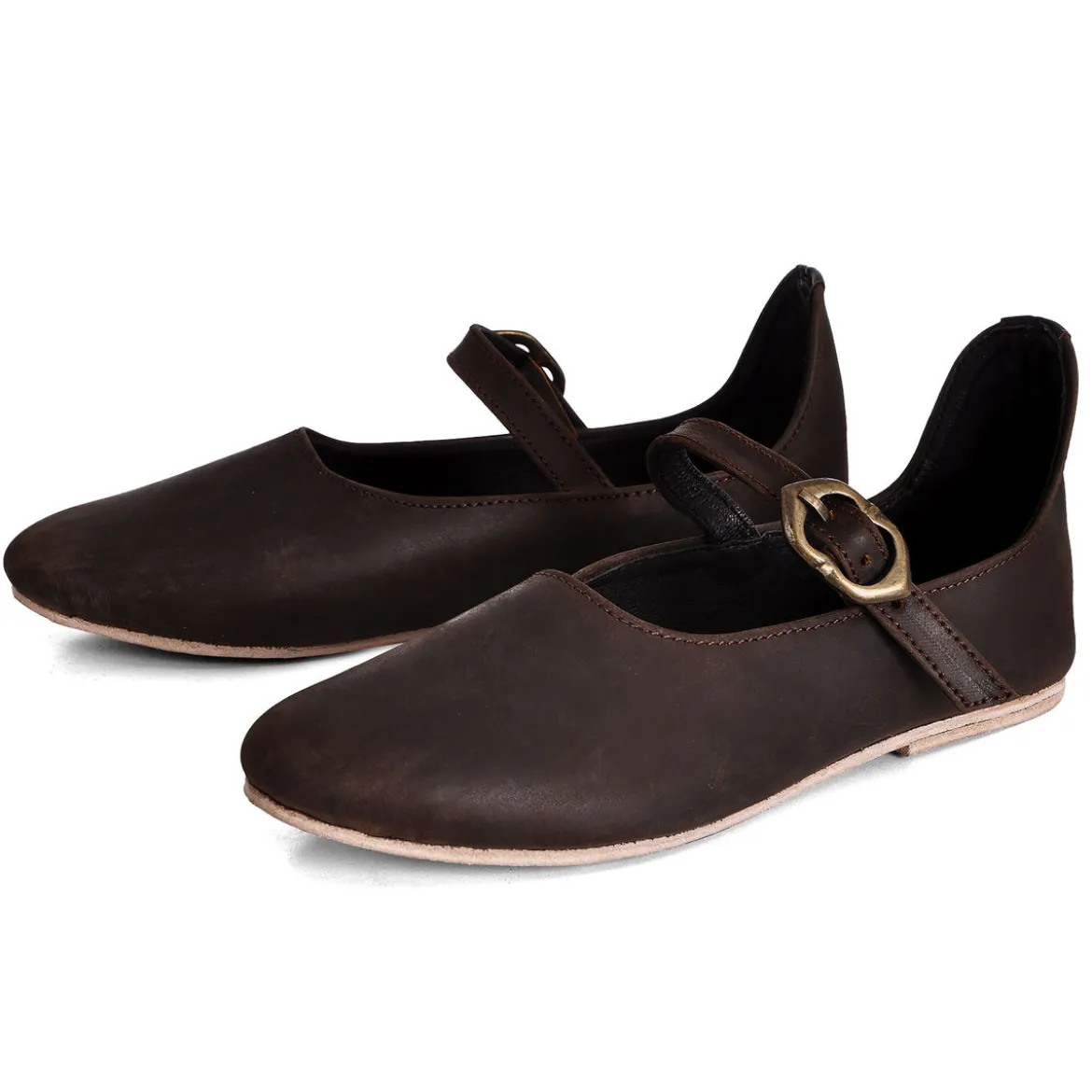 Mittelalter Schuhe Cecilie Damen braun