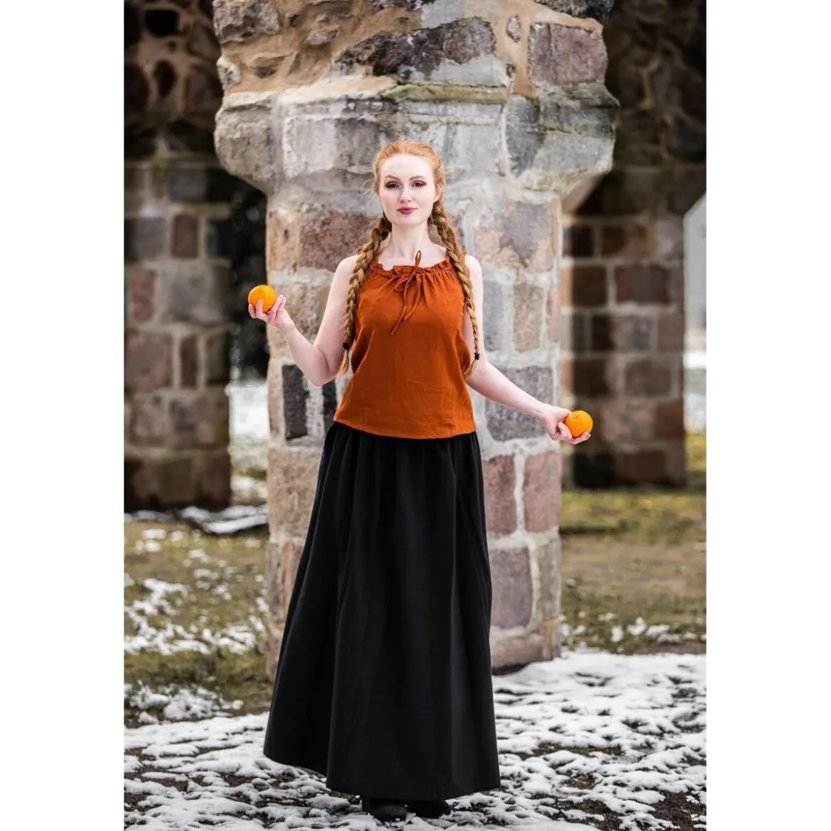 Mittelalter Sommerbluse Adele ärmellos rot