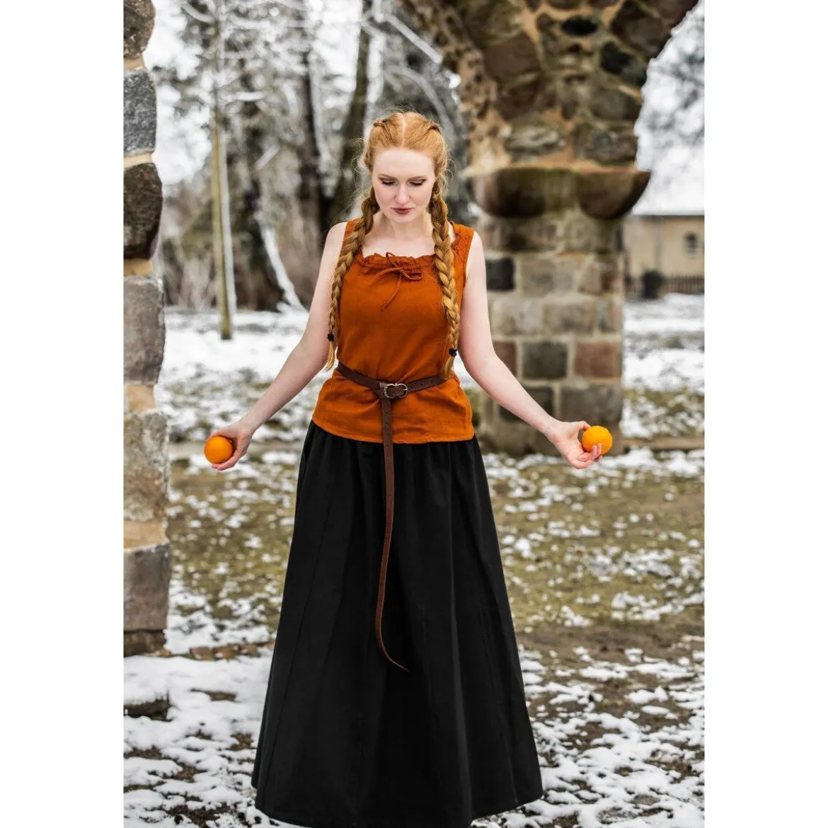 Mittelalter Sommerbluse Adele ärmellos rot