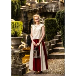 Mittelalter Sommerbluse Lotte mit Rüschen beige